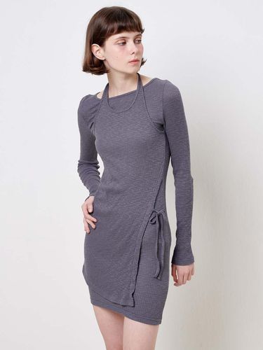 String Double Layered dress Gray - PLAC - Modalova