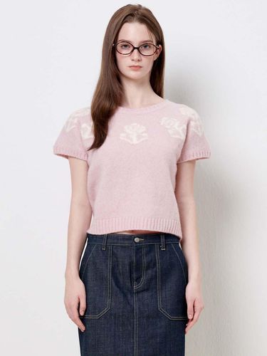 Some flowers knit top light pink - PLAC - Modalova