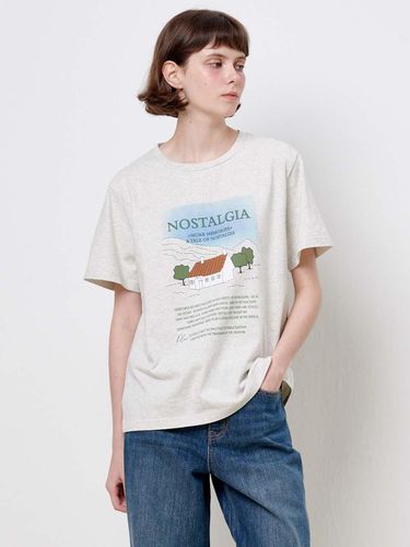 Nostalgia Short Sleeve T-Shirt Melange Gray - PLAC - Modalova