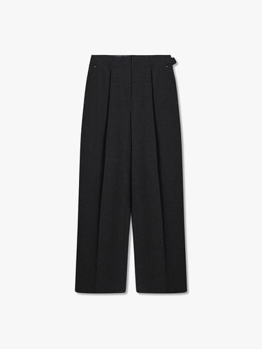 ONE TUCK WOOL PANTS DARK GREY - HAUS 072C - Modalova