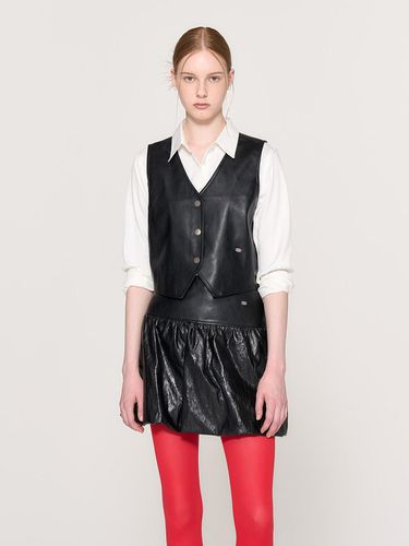 Eco-leather Open Vest [BLACK] / WBD3L08506 - GENERAL IDEA - Modalova