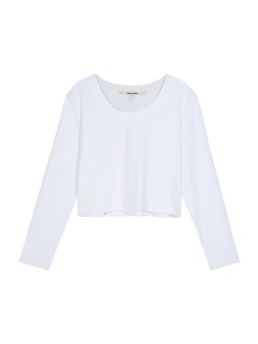 LOGO ROUND CROPPED T-SHIRT - WHITE - MAKE A TOAST - Modalova