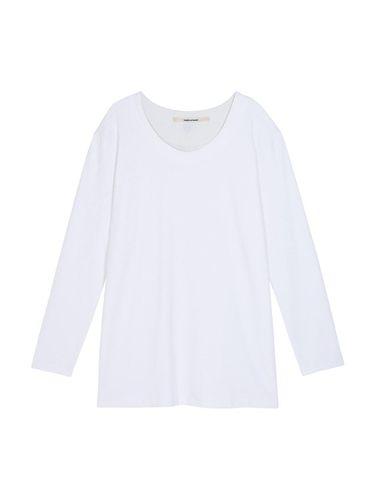 LOGO ROUND LONG T-SHIRT - WHITE - MAKE A TOAST - Modalova