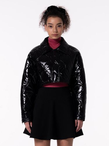 GLOSSY CROP QUILTING PADDED JUMPER - MAKE A TOAST - Modalova