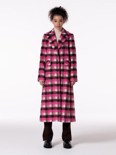 SIMPLE CHIC MAXI CHECK COAT - PINK - MAKE A TOAST - Modalova