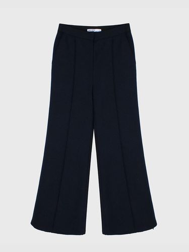 WOOL WIDE PANTS NAVY - HAUS 072C - Modalova