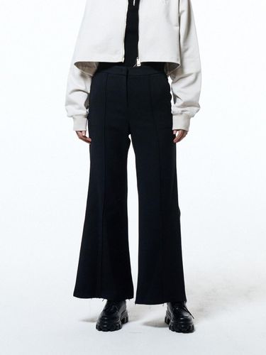 WOOL WIDE PANTS BLACK - HAUS 072C - Modalova