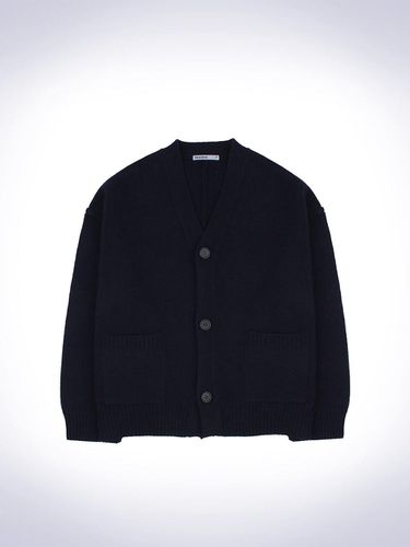 OVERFIT GENDERLESS CARDIGAN NAVY - HAUS 072C - Modalova