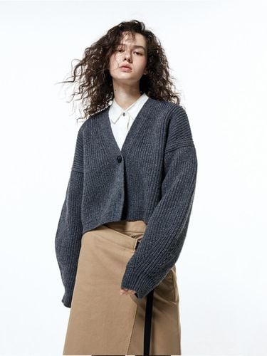 OVERSIZE VOLUME CARDIGAN DARK GREY - HAUS 072C - Modalova