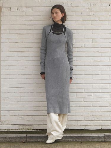 ASHA BOLERO WOOL KNIT DRESS(OP-6215) - Atelier Nain - Modalova