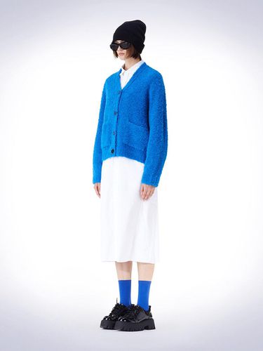 BOUCLE V-NECK CARDIGAN BLUE - HAUS 072C - Modalova