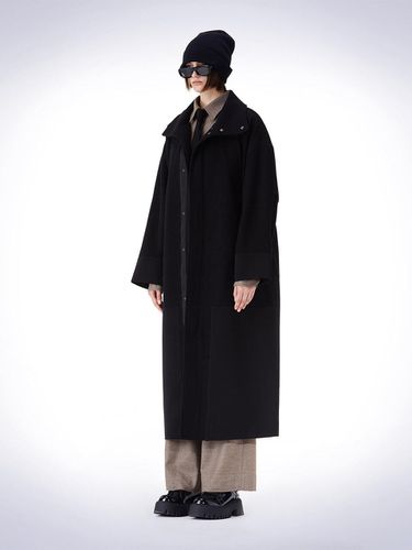 PATCH POINT LONG COAT BLACK - HAUS 072C - Modalova