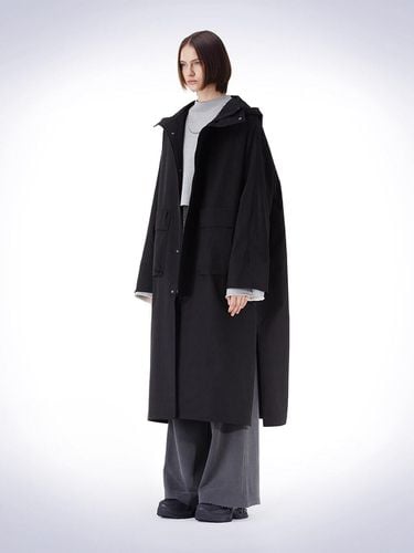 DOLMAN SLEEVE HOODIE COAT BLACK - HAUS 072C - Modalova