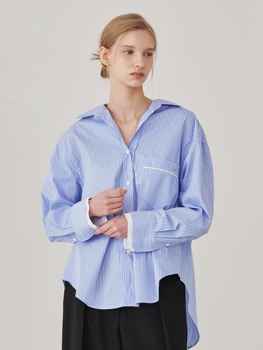 Stripe Pocket Shirts - Blue - Nouve - Modalova