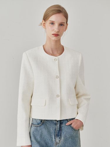 Tweed Pearl Blend Jacket - White - Nouve - Modalova