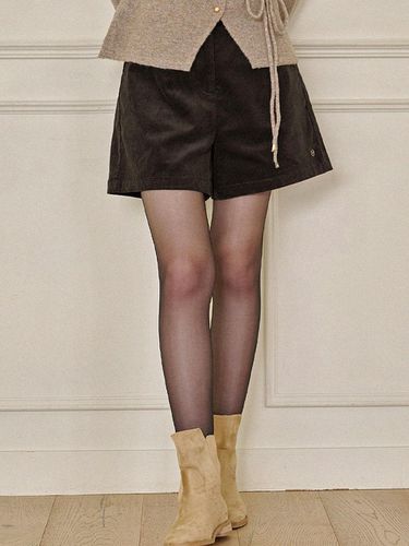 Posh corduroy one-tuck short pants - MICANE - Modalova