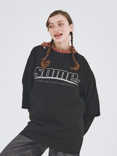 Layered graffiti overfit color scheme sweatshirt [ - SOMEPLACE - Modalova