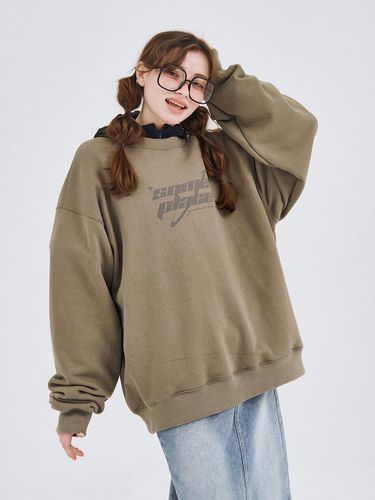 Damage overfit sporty space sweatshirt [] - SOMEPLACE - Modalova