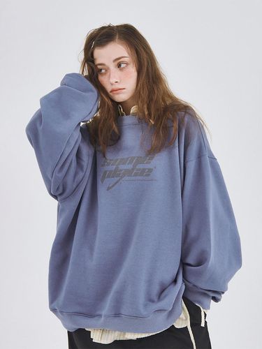 Damage overfit sporty space sweatshirt [] - SOMEPLACE - Modalova