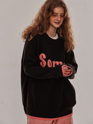 SOME graphic overfit pullover knitwear[] - SOMEPLACE - Modalova