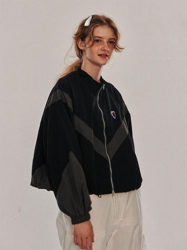 Way V Color Block Windbreaker Zip-Up Jacket - SOMEPLACE - Modalova