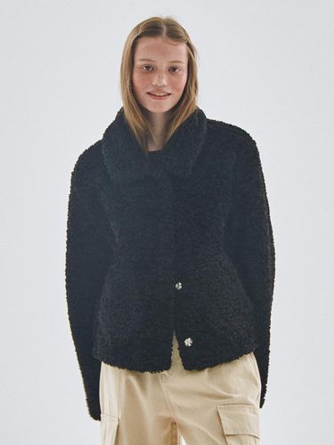 Eco Fur Fleece Short Jacket [Black] - SOMEPLACE - Modalova