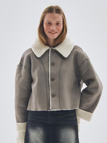 Reversible Dumble Suede Short Shearling Jacket - SOMEPLACE - Modalova