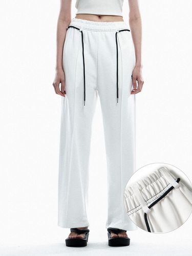 Contrast String Wide Jogger Banding Pants [] - SOMEPLACE - Modalova