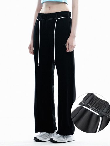 Contrast String Wide Jogger Banding Pants [] - SOMEPLACE - Modalova