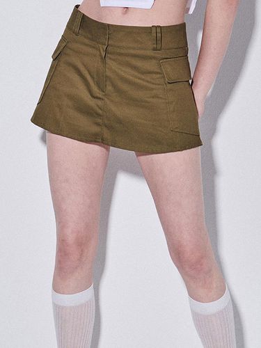 Cargo Mini Cotton Basic Skirt With Shorts - SOMEPLACE - Modalova