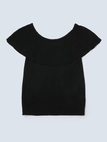 Cape off shoulder knit_black - FABRIC SEOUL - Modalova