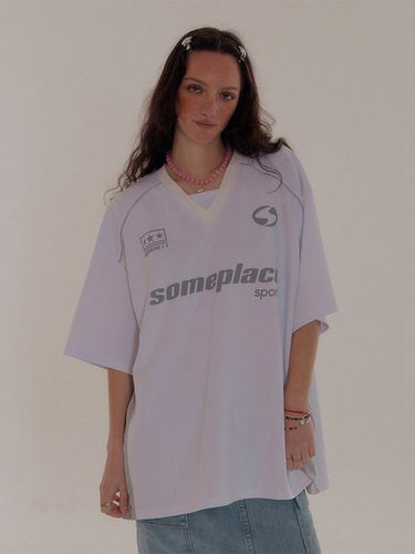 Oversized Logo Uniform Short-sleeved T-shirt - SOMEPLACE - Modalova