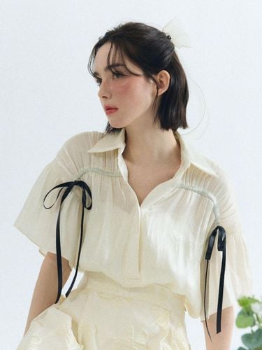 Loose ribbon blouse - FABRIC SEOUL - Modalova