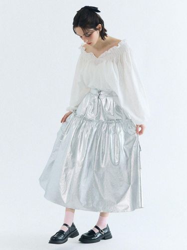 Metal pocket skirt_silver - FABRIC SEOUL - Modalova