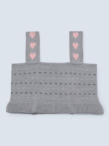 Heart knit vest_grey - FABRIC SEOUL - Modalova