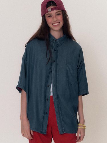 One Pocket Oversized Fit Denim Shirt [] - SOMEPLACE - Modalova