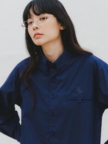 Pocket button Paper Shirt BK8921_Navy - BAKKEN - Modalova