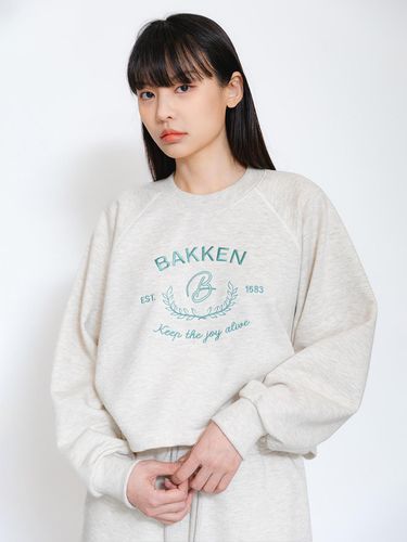 Signature Logo Semi Crop T-shirt BK4998_lig - BAKKEN - Modalova