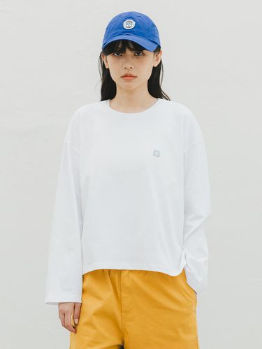 Square Logo Long-Sleeved T-shirt BK4997_Whi - BAKKEN - Modalova