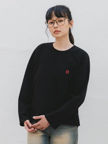 Square Logo Long-Sleeved T-shirt BK4997_Bla - BAKKEN - Modalova