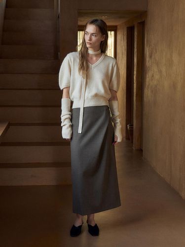 Button Drape Skirt[LMBDAUSK401] - Lamerei - Modalova