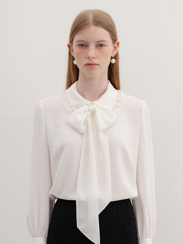 SENNA Ribbon Tie Ruffle Detailed Blouse - BAU by Bride And You - Modalova