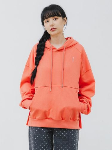 Side Slit Logo Raglan Hooded T-shirt BK8906 - BAKKEN - Modalova