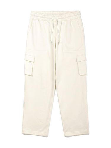 Puttig Cargo Wide Sweat Pants BK8907_Cream - BAKKEN - Modalova