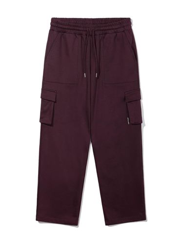 Puttig Cargo Wide Sweat Pants BK8907_Wine - BAKKEN - Modalova