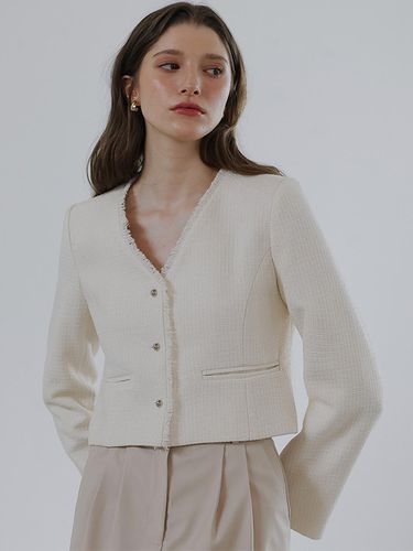 Harry Collarless Tweed Jacket - DEHEVE - Modalova