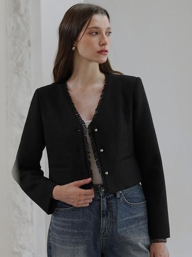 Harry Collarless Tweed Jacket [] - DEHEVE - Modalova