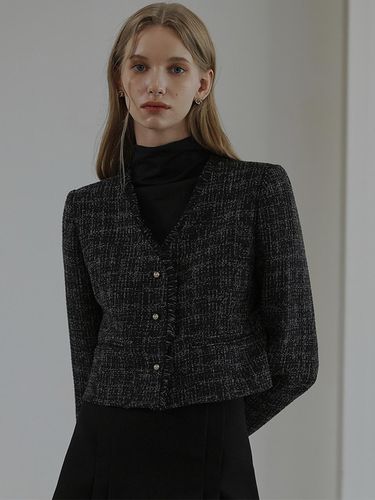 Harry Collarless Tweed Jacket [] - DEHEVE - Modalova