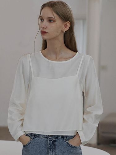 Bustier Layered Blouse [Cream] - DEHEVE - Modalova