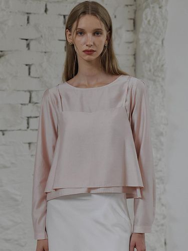 Bustier Layered Blouse [Pink] - DEHEVE - Modalova